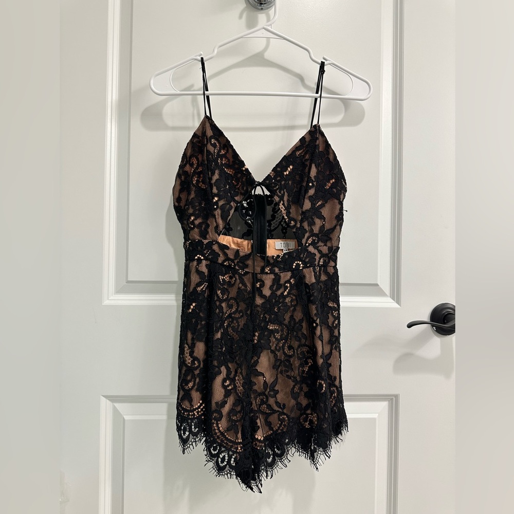 Black Lace Tobi Romper